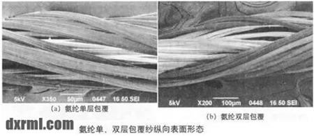 氨綸包覆紗結構特征 氨綸包覆紗結構特征
